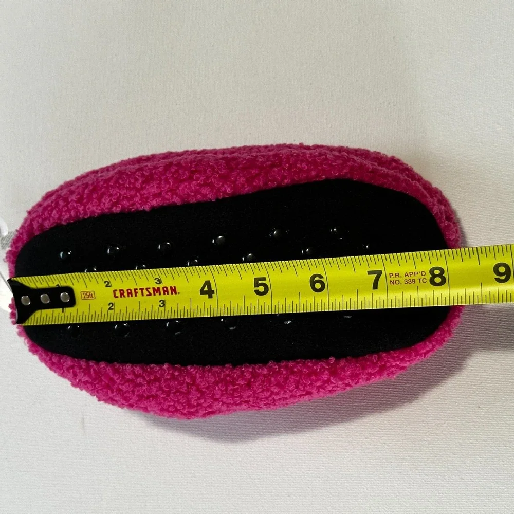 Delia's Girl Slipper Socks Kids M/L Shoe 11-2 1/2‎ Pink NEW Smiley Face Non-Slip